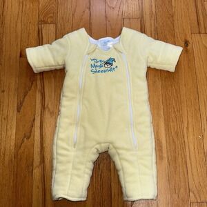 Baby Merlin's Magic Sleepsuit Infant 3-6 Months 2 Way Zipper Yellow Fleece Sleep
